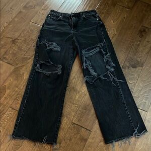 Distressed Black Jeans for Women